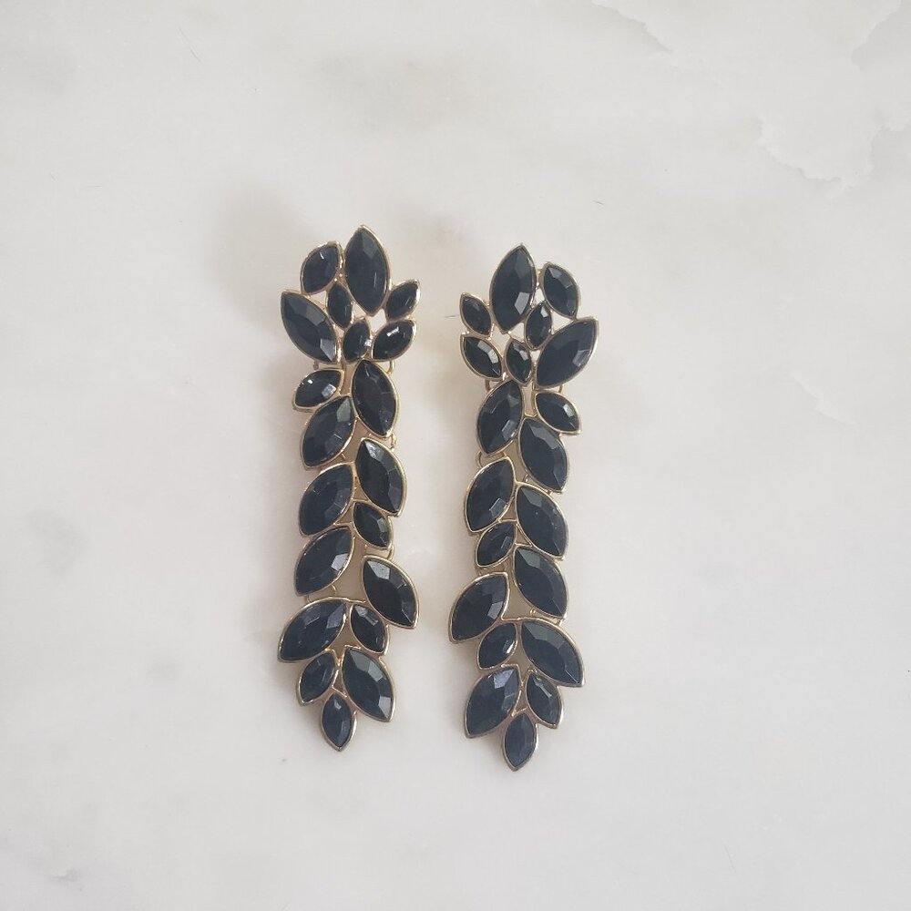 H&M Black and Gold Dangle Earrings